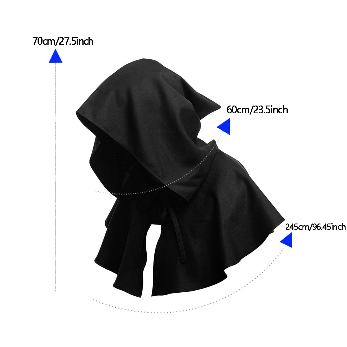 Capa Medieval Con Capucha SOONHUA - Poncho Unisex Para Halloween, Cosplay Y Fiestas Temáticas (Vino/Marrón/Negro/Azul)