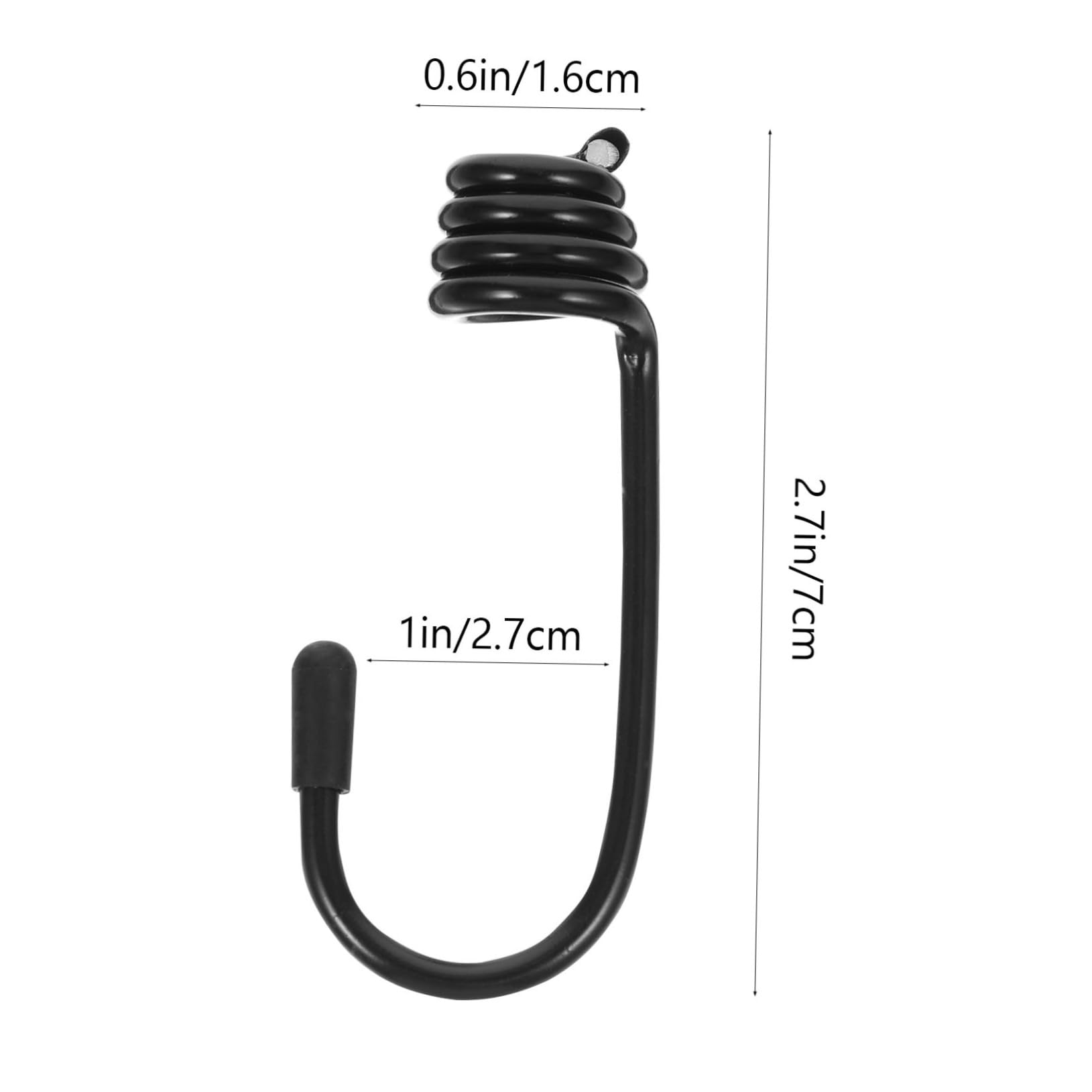 Cabilock Elastic Rope Hook Set 25 Pcs Spiral Wire Hooks for Luggage Roof Rack Bike Garage