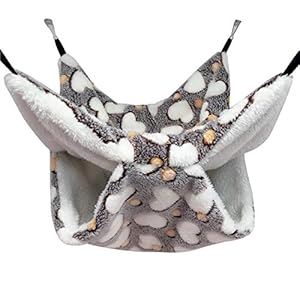 IrahdBowen Knaagdier hangmat dubbellaags katten knuffelig bed voor ratten papegaaien totoro hamster chinchilla’s cavia’s…