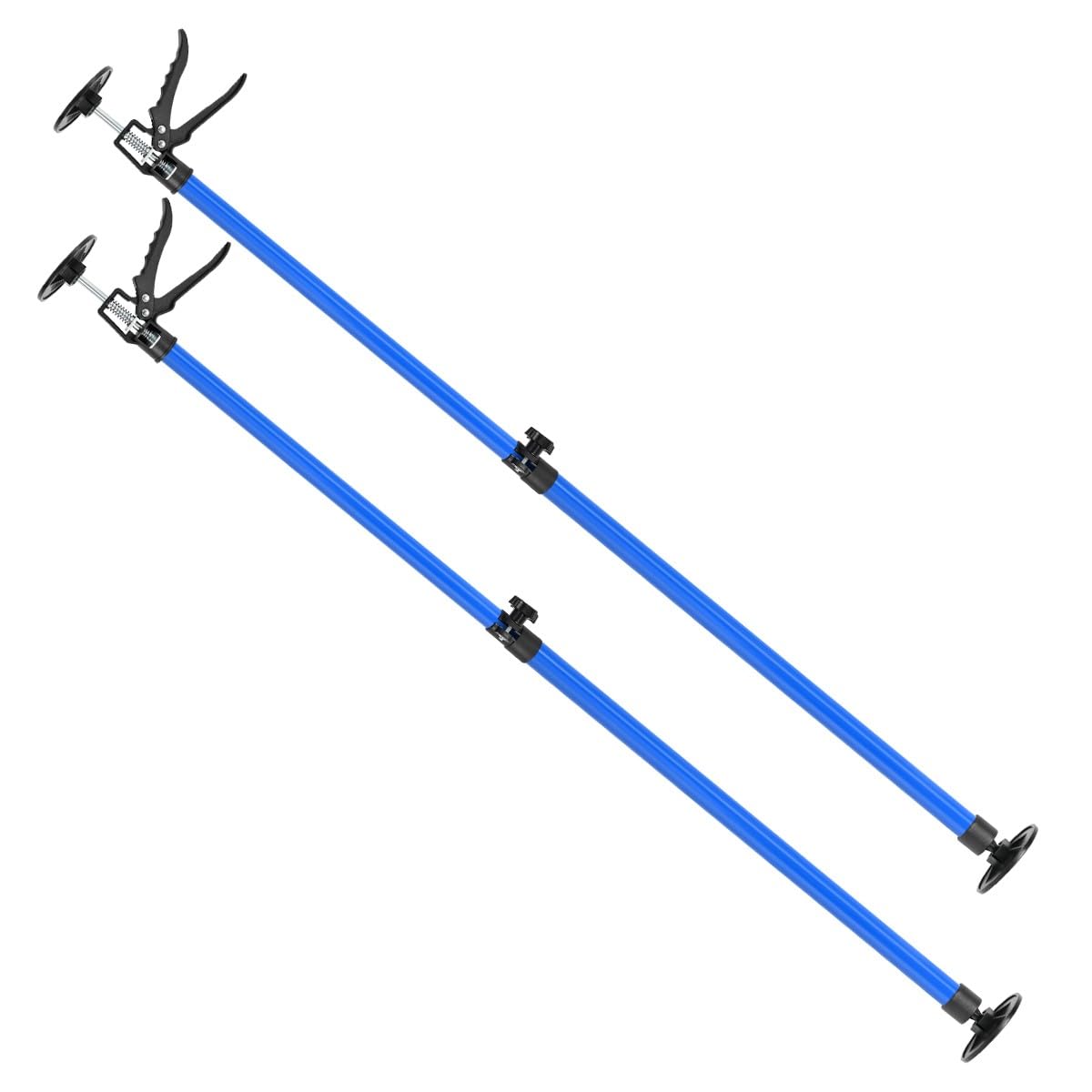 2Pcs Adjustable Quick Support Rod 50-115cm Telescopic Support Pole Blue
