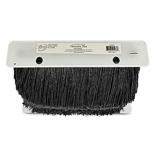 Trims By The Yard 4" Chainette Fringe Trim | Black | (10 Yard Cut) #TOP3