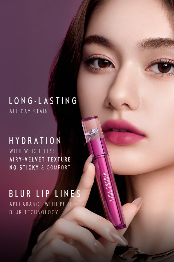 Image of Altera Blurring Lip Tint, Glossy to Soft Matte Finish, Blur Lip Lines, Weightless No-Sticky Airy Velvet Texture, Vibrant Hydrating Long-Lasting Lip Makeup (017 Rift)