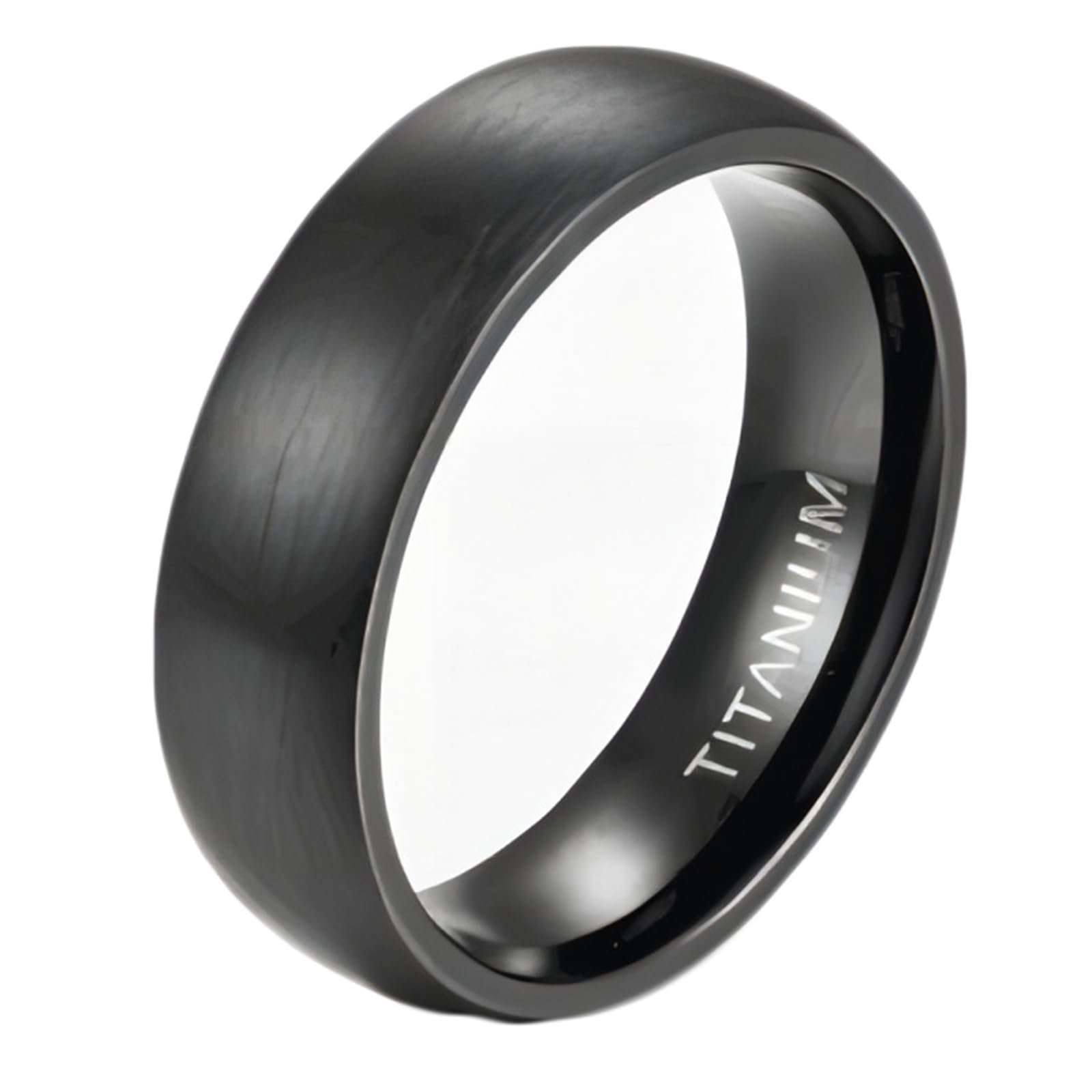 Pierścionek dla kobiet mężczyzn tytanowy pierścionek na obrączkę dla kobiet mężczyzn para prosty design szczotkowany szeroki 4 mm / 6 mm / 8 mm