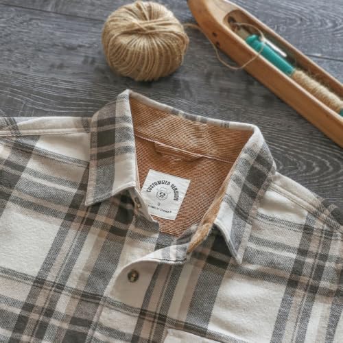 Image of Dubinik Mens Flannel Shirts Long Sleeve Flannel Shirt for Men Casual Button Down Brushed 100% Cotton Shirt