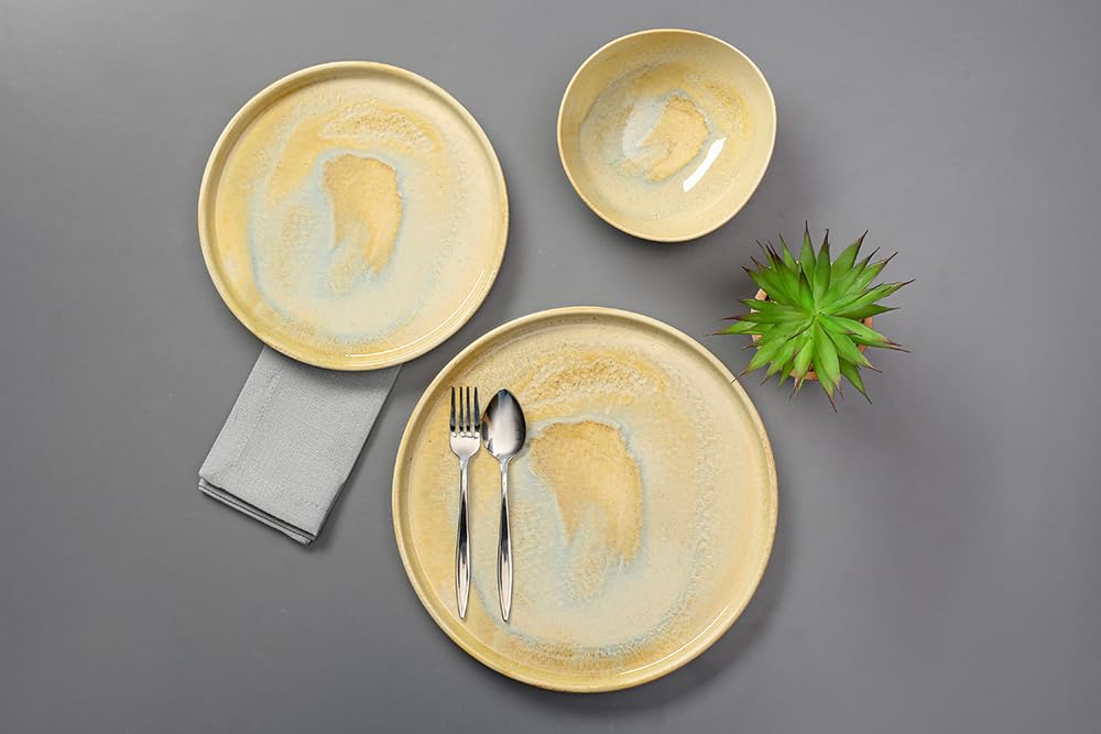 Porland Stoneware Pearl 3 Parça Tek Kişilik Yemek Takımı
