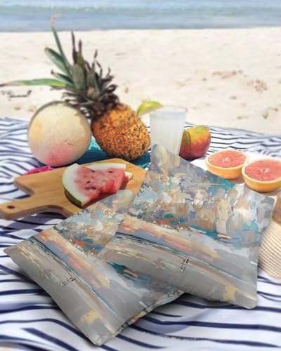 Abstract Grey Outdoor Pillow Cover 26x26 Inch Cushion Sham Case,Waterproof Decorative Square Throw Pillowcase for Outside Garden Patio Porch Couch Chair Tent Contemporary Graffiti Art Coastal Summer