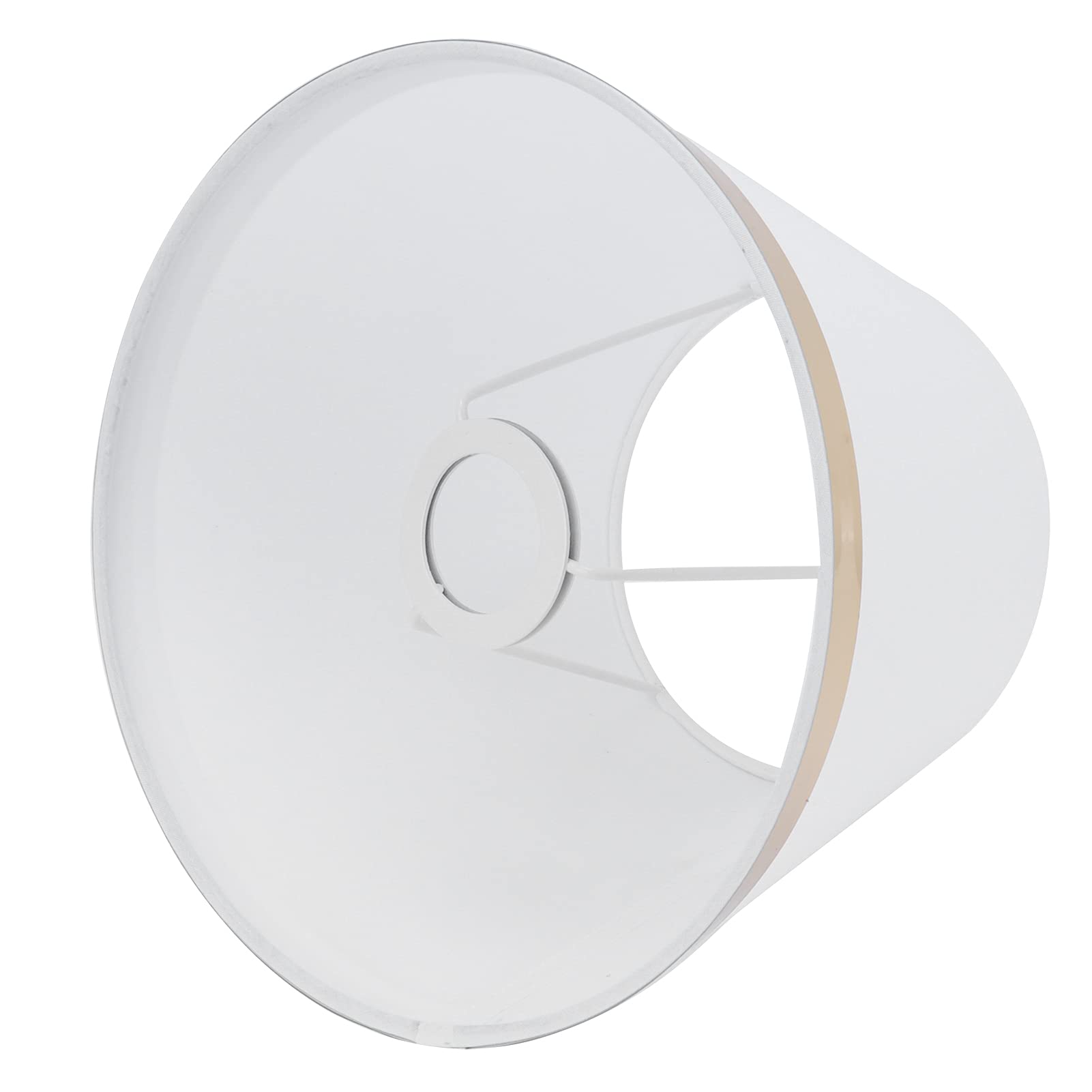 Paralume in Tessuto Moderno Stile Europeo per Lampada da Tavolo E27 - Luci Morbide Camera da Letto Soggiorno Ufficio Dormitorio Facile Installazione (Bianco)