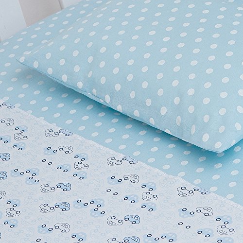 Jogo De Berço Compose 02 Peças, Papi Textil, Azul