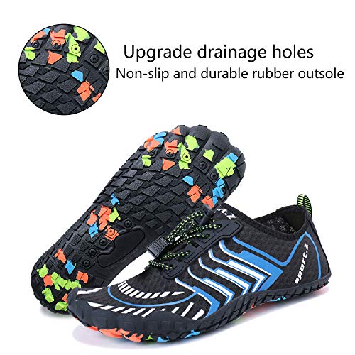 Image of MAYZERO Water Shoes Men Women Swim Surf Shoes Beach Pool Shoes Wide Toe Hiking Aqua Shoes Winter House Slippers