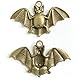 ZILucky Duschvorhanghaken und Ringe „Fledermäuse“, Partyzubehör, Dekoration für Halloween, Edelstahl rostfrei, Bronze, 12er-Set