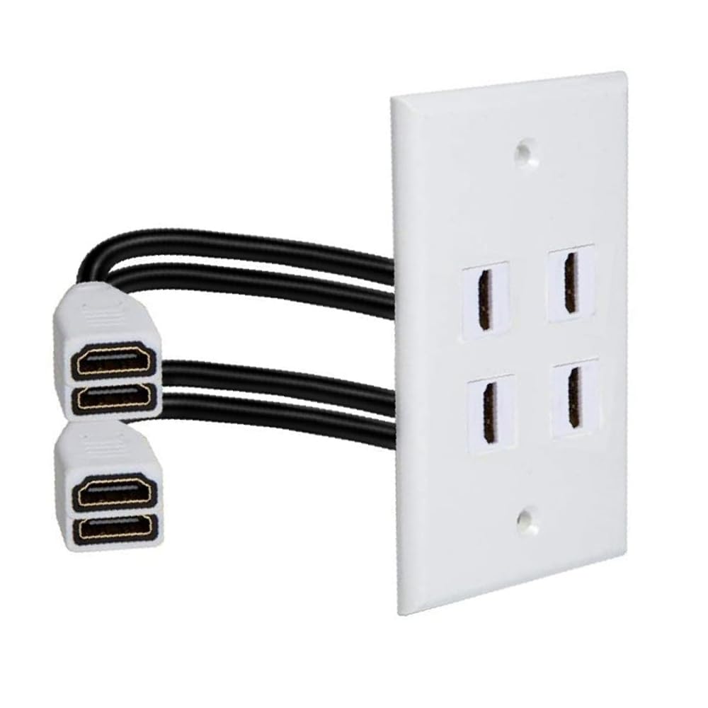 Kework 4 Ports 3D 4K@60Hz HDMI Wall Plate