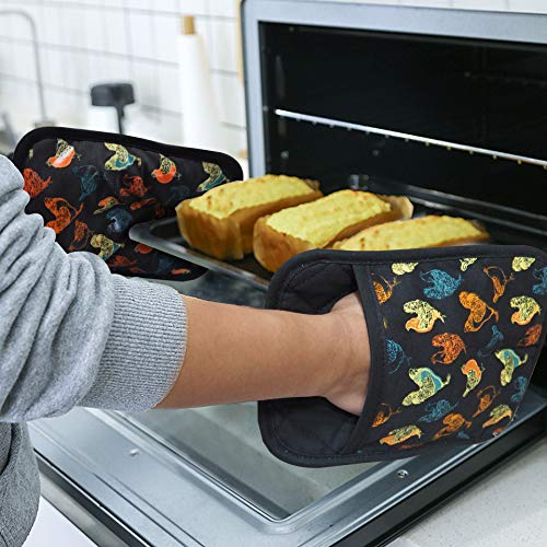 Pot-Holders-Set-of-2-Heat-Resistant-480-Non-Slip-Clear-Silicone-Printed-Comfortable-Cotton-Lining-Kitchen-Women-Men-Cooking-Baking-Microwave-Machine-Washable-Rooster-Black-Potholders Pot Holders Set of 2 Heat Resistant 480 Non Slip Clear Silicone Printed Comfortable Cotton Lining Kitchen Women Men Cooking Baking Microwave Machine Washable Rooster Black Potholders