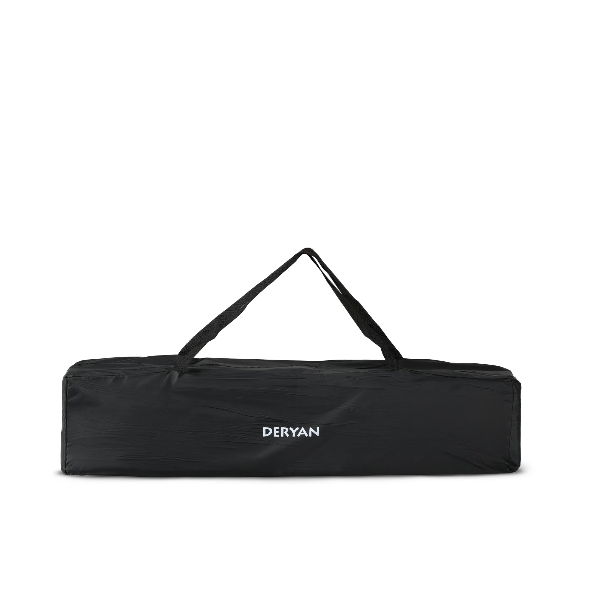 Deryan Lit Parapluie Bébé avec Matelas Inclus, 0-5 Ans (0-20 kg), Léger 4 kg, Grand Matelas, Ouverture Latérale, Design Pliable, Sac de Transport Inclus, 100 x 100 cm (Noir)