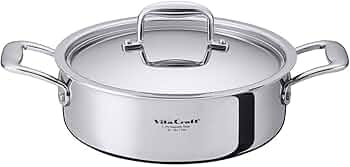 VitaCraft Nシリーズ 両手鍋 浅型 24cm 蓋付き ビタクラフト 楽天市場】ビタクラフト Nシリーズ 両手鍋 18cm/20cm/浅型24cm Vita