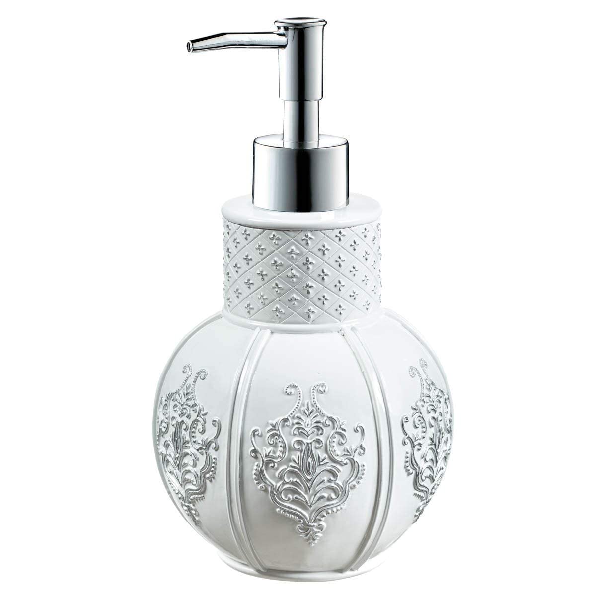 Creative Scents 4-teiliges Luxus-Bade-Set weiß | Inklusive Seifenspender, Zahnbürstenhalter, Becher und Seifenschale