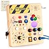 Busy Board, Montessori Toys for 1-3 Years Old Boys & Girls, Sensory Toys for Kids with Autism, Toddlers Learning Activity for Early Development (Busy Board v5)