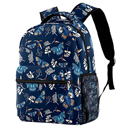Sac à dos voyage imprimé papillons bleus bagage cabine homme femme
