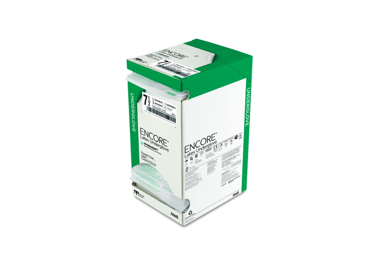 Ansell Encore Latex Underglove Powder Free Surgical Green Gloves For For Long Day Use (8.5) (B0989KJSSR) Amazon Price History, Amazon Price Tracker
