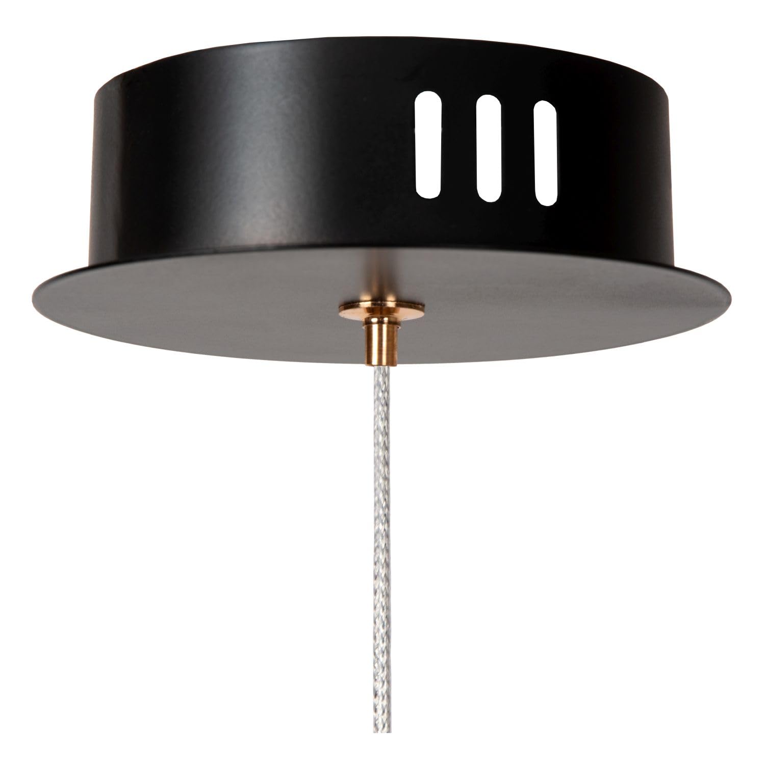 Licht-Erlebnisse LED Hängelampe Aluminium Glas Gold Transparent Wohnzimmer Küche höhenverstellbar stilvoll Ø13 cm 2700 K Pendelleuchte Esszimmer