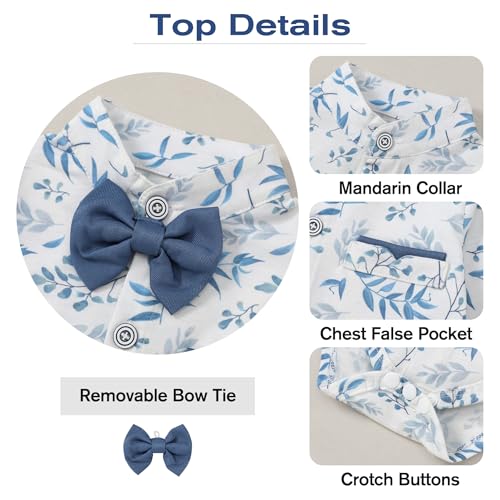 Image of Newborn Baby Girl Clothes 0-18M Infant Ruffle Romper Bodysuit, Long Sleeve Tops Floral Pant Outfits Set + Headband