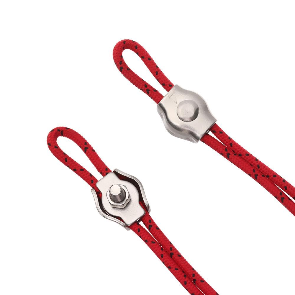 Attaches Pour CâBles MéTalliques 5 pièces M2-M5 en acier inoxydable Simplex 1/2-post boulon pince câble serre-câble étrier corde Simple poignée(Duplex-M5)