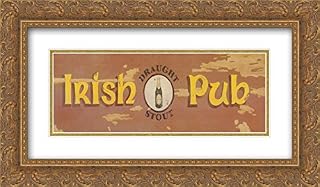 Draught Stout Irish Pub 2X Matted 24x12 Gold Ornate Framed Art Print by David Marrocco