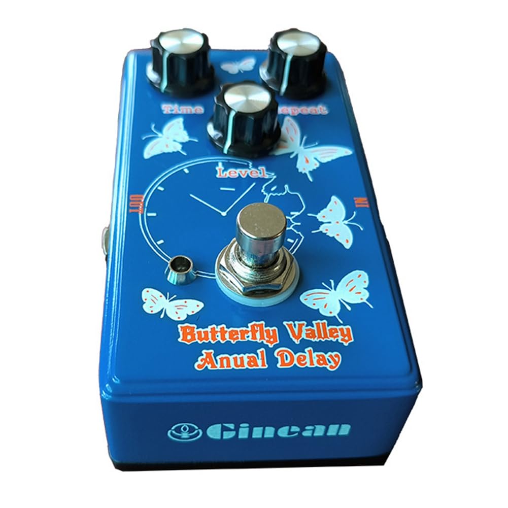 Pedale Effetto Delay Digitale per Chitarra Elettrica, Pedale Effetto Chitarra Butterfly Valley Anual Delay Single Block