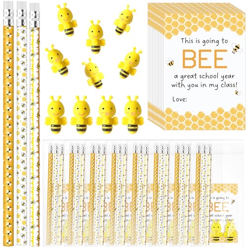 Fuyoooo 180 Pcs Back to School Lápices Bee miniatura 1