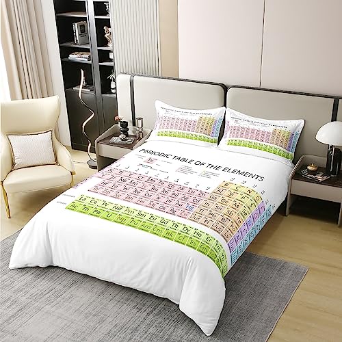 Periodic Table of The Elements Comforter Cover for Chemistry Bedding 100% Cotton Set Decorative Atomic Number Symbol Weight 100% Cotton Duvet Cover Single Modern Colorful Bedspread Cover Bedclothes - Image 3