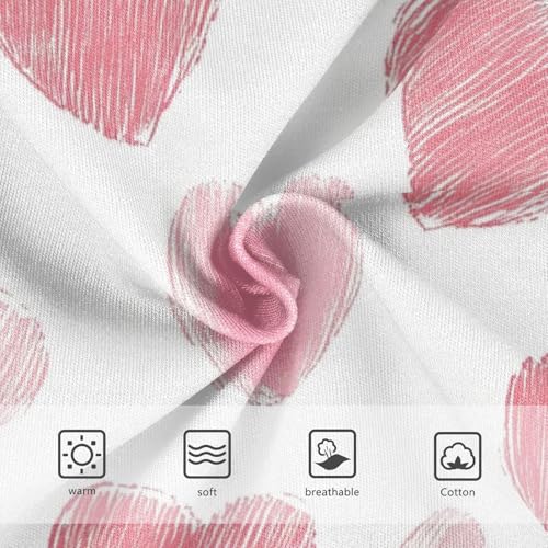 Pink Heart Daily Wear Girls' Panties Toddler Cotton Underwear for Toddler in Sizes 2T,3T, 4T, 5T, 6Y and 8Y3