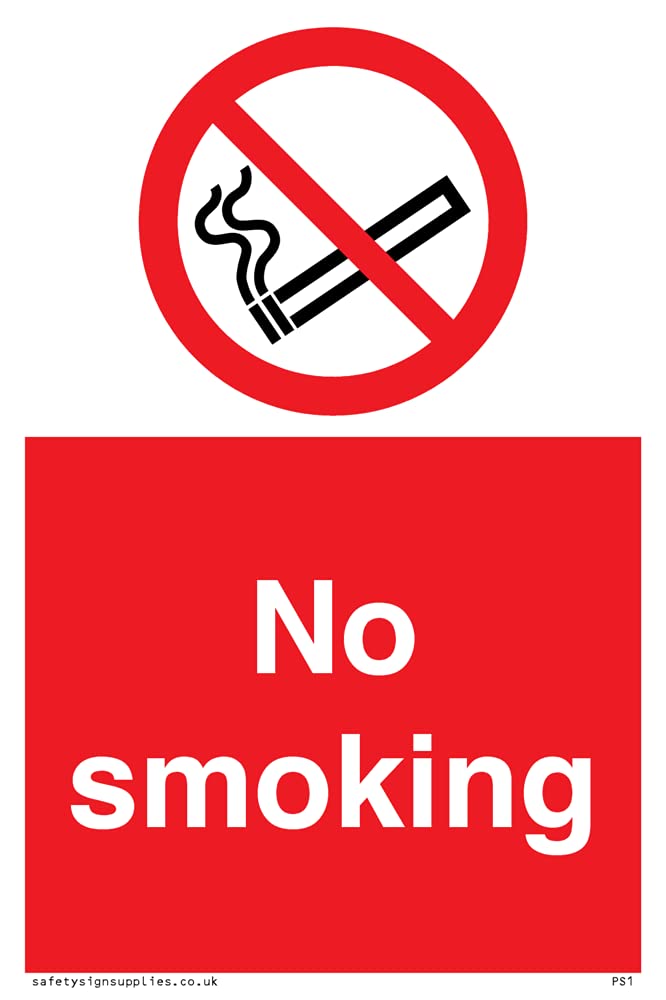 Pack of five - No Smoking Sign - 100x150mm - A6P