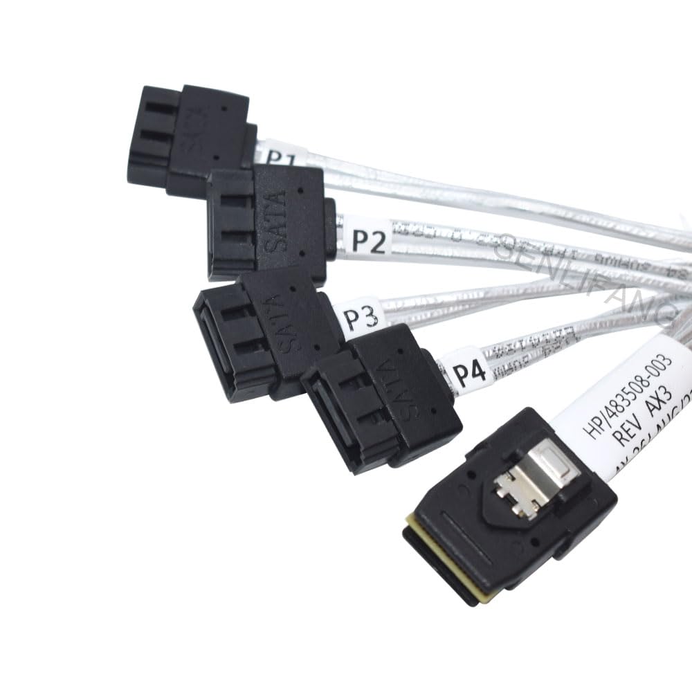 Amazon.co.jp: Lemincrash SFF-8087 Mini SAS 1-4 SATA メスケーブル