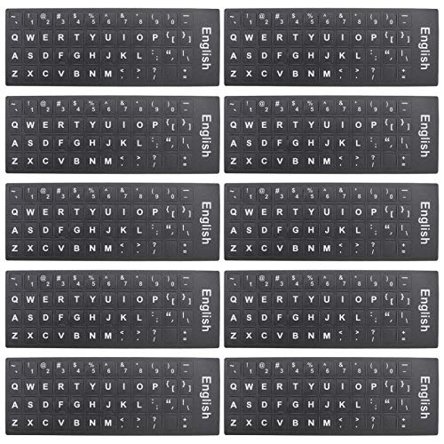 Homoyoyo 10 Piezas Teclado Pegatinas Equipo Tapas De Teclado Pegatinas De Reemplazo De Letras del Teclado Portátiles Pegatinas Teclados Teclas del Teclado Llave De Polivinilo