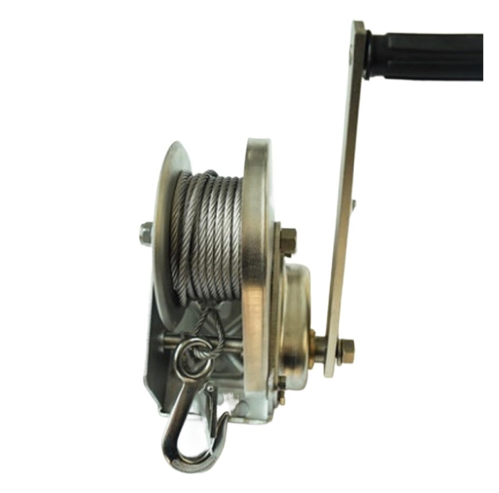 Enrouleur Electrique, Treuil Manuel en Acier Inoxydable 304 autobloquant, 800 lb-1600 LB x 5 m - 25 m, for Bateau, Camion, Leva Manuel Automatique, Tracteur(50020029 1200LBX25M)