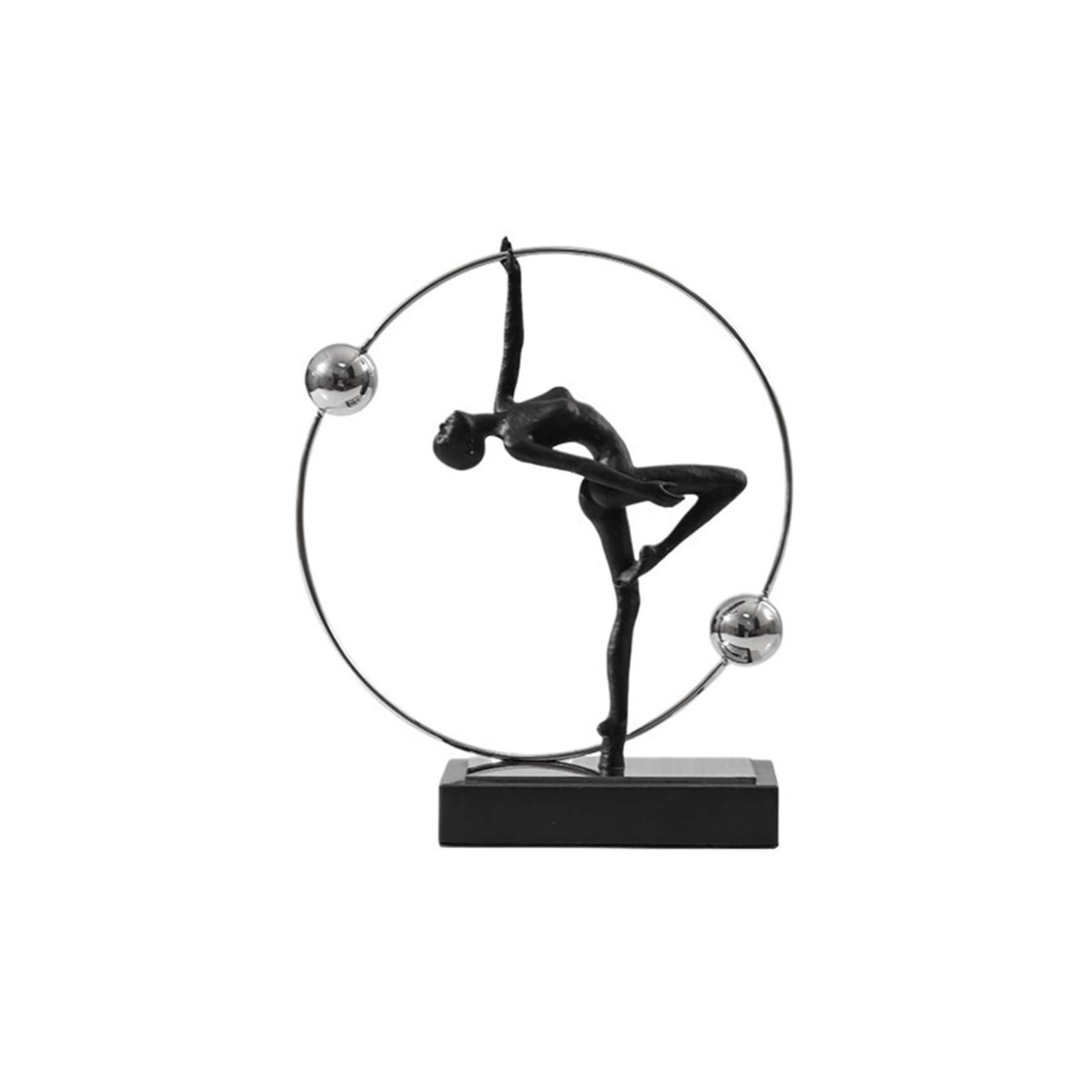 zhuyanbo007 Desk Statue, Character sculpture ornaments, creative art crafts, home(Black)
