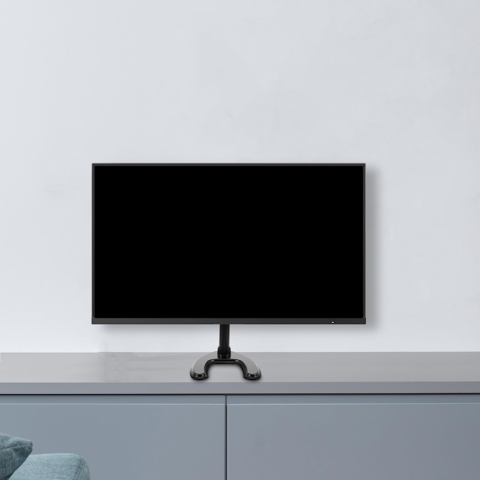 Base de Soporte para TV de Sobremesa Negra de Aleación de Aluminio