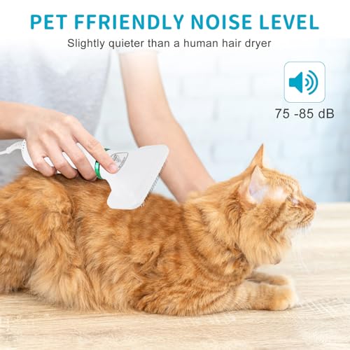 Image of Dog Hair Dryer,2 in 1 Pet Hair Dryer with Slicker Brush,Dog Blow Dryer with 2 Adjustable Heat Setting Dogs Bath Brush for Grooming Small Medium Dogs Cats
