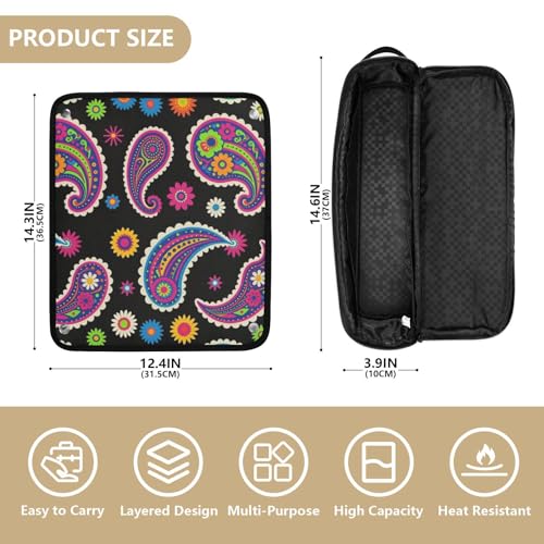 Bolsa de viaje para herramientas de cabello con estera resistente al calor y organizador desmontable para planchas, rizadores y accesorios miniatura 4