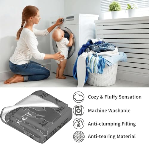 Image of Hockey Baby Blanket 30 inchx40 inch - Grey Reversible Fleece Throw with Ice Hockey Design, Ultra Soft Plush Blanket for Crib, Stroller & Toddler Bed, Cozy Gift for Little Fans