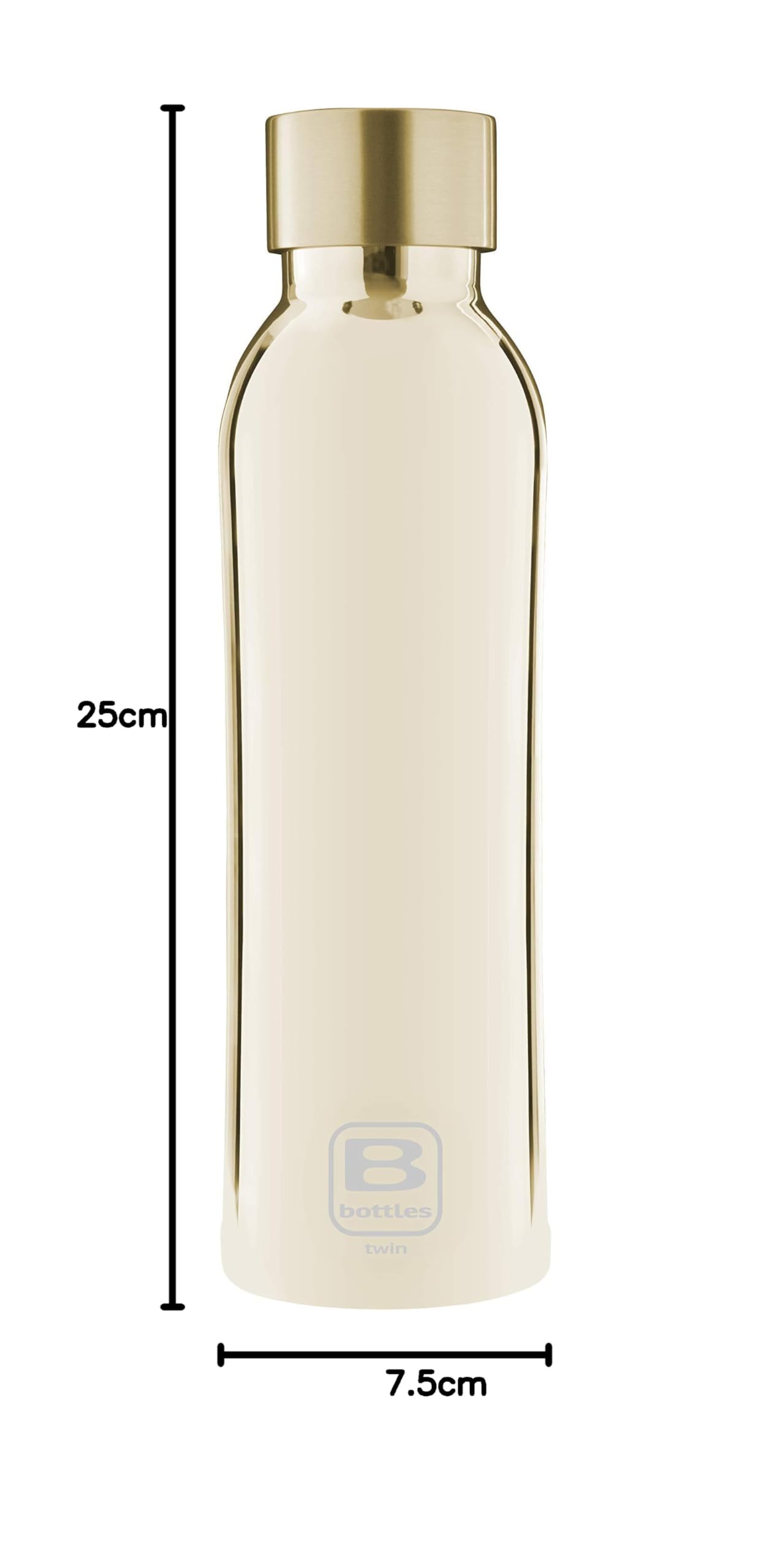 BUGATTI B BOTTLES TWIN Botella térmica 500 ML Yellow mantiene los líquidos calientes por 12 H fríos por 24 H y hielo por 36 H Botella ecológica y reutilizable de acero inoxidable 18/10