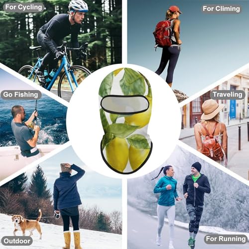 Máscara facial de balaclava de hojas de limón para hombres y mujeres, protección solar, transpirable, cubre todo el cabeza para senderismo, ciclismo, running y conducción miniatura 6