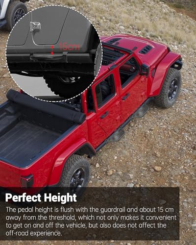4 Piezas Estribos Laterales para Jeep Wrangler y Gladiator miniatura 7