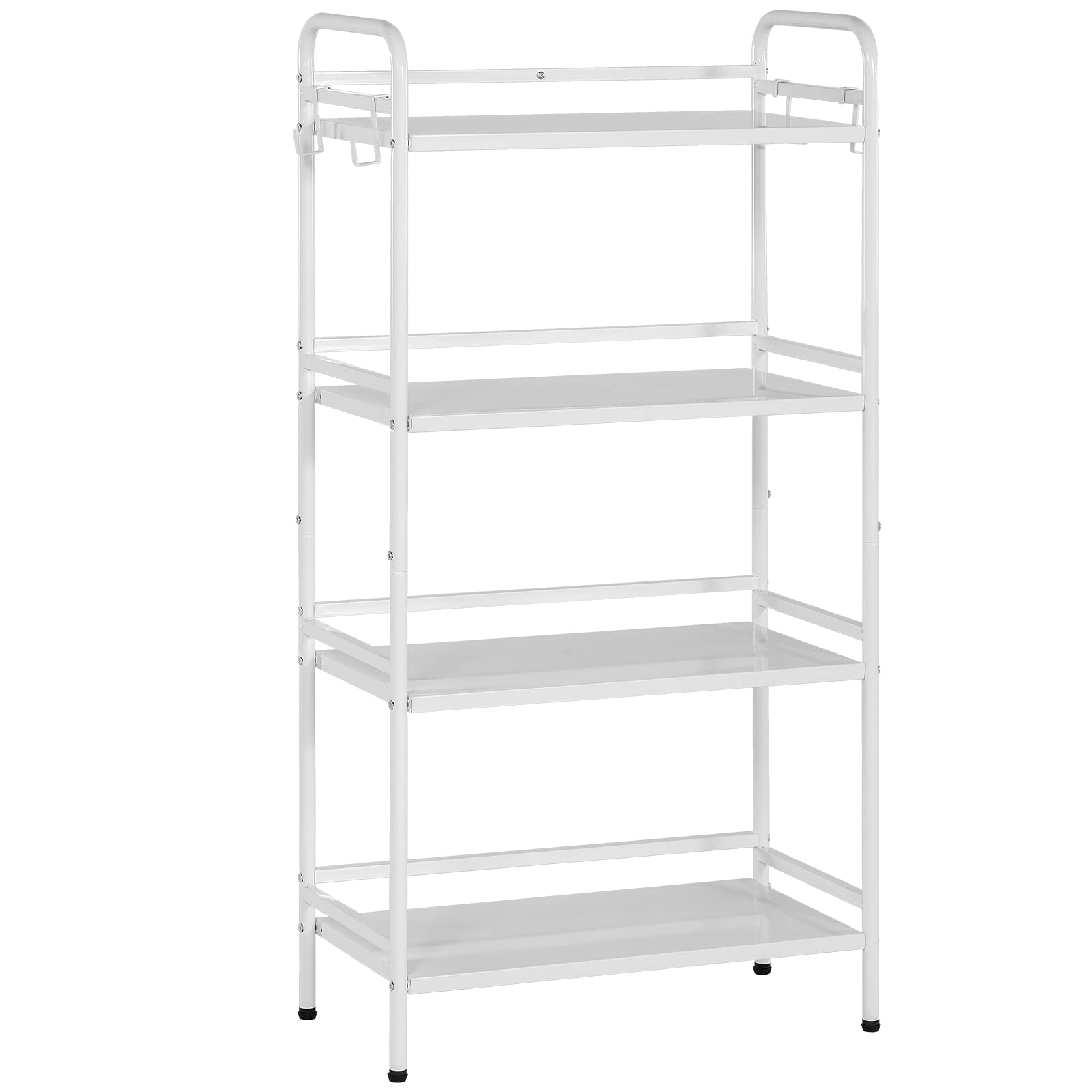 HDANI 4-Tier Metal Storage Rack with Shelf, Storage Shelves, Shelf Organizer, Garage Standing Shelving Unit for Laundry, Bathroom, Kitchen, Pantry,