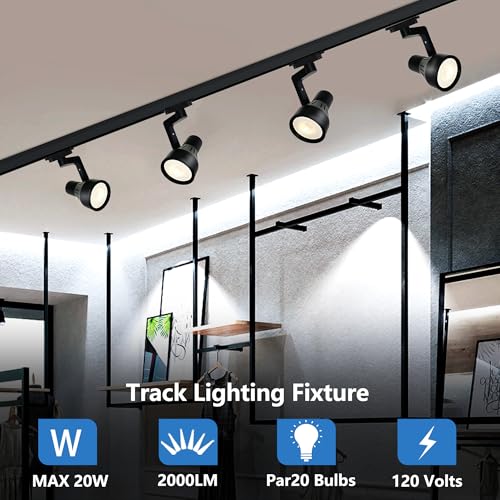 Yuemegou Y-HT-3-WIRE H Type 6 Lights Led Track Lighting Complete Kit Plug In thumb #6