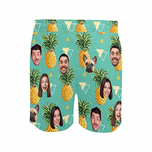 Custom 1-5 Faces Swim Trunks Mens Personalized Photo Beach Shorts Swimwear Swim Shorts Boardshorts Gift for Dad2
