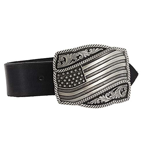 Montana Silversmiths Classic Impressions Waving American Flag Attitude Buckle - Thumbnail 6