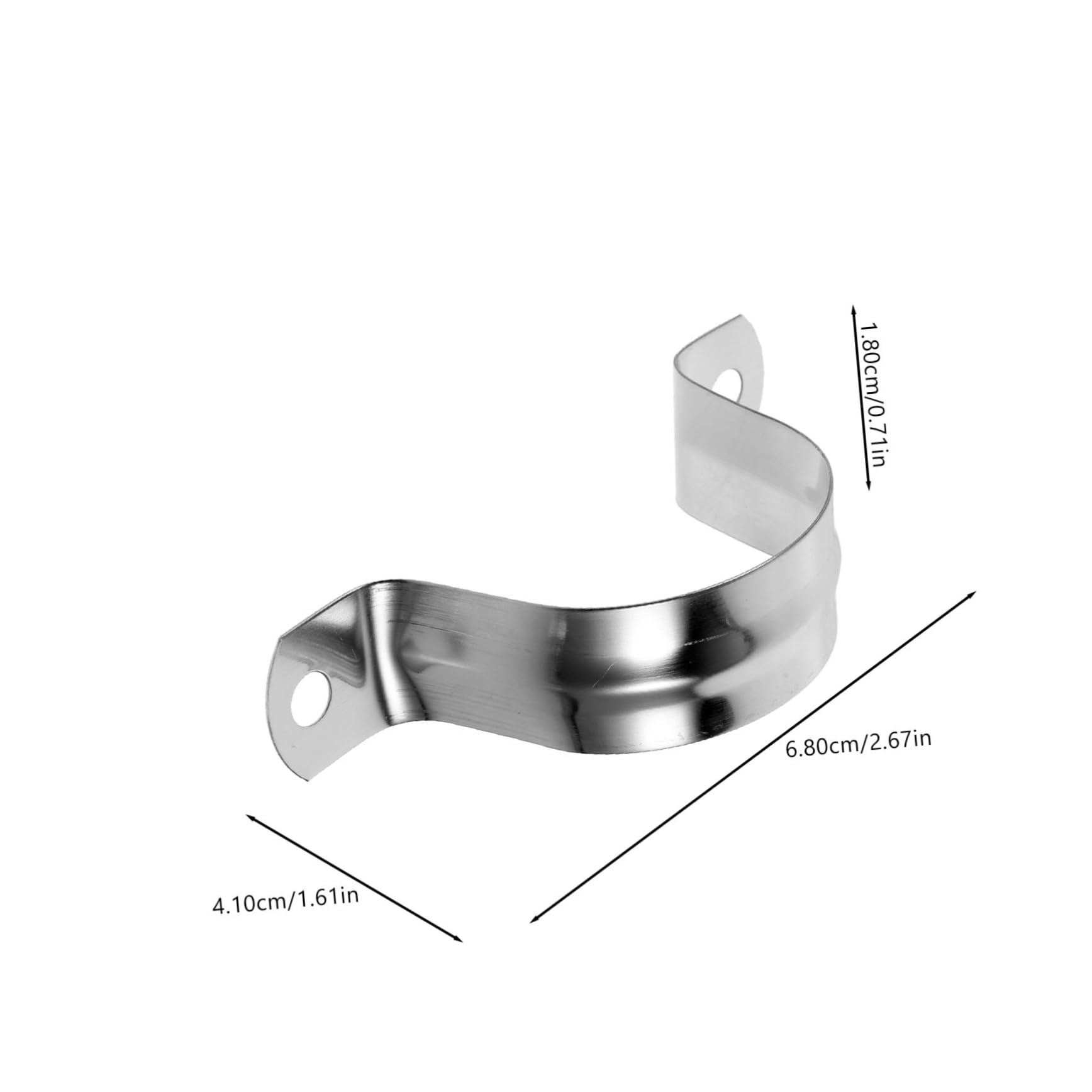 100 pièces Colliers de Serrage U Acier Inoxydable Clips Métalliques Robustes pour Fixation Tubes et Câbles Adaptés Tuyaux Conduits Usage Industriel et Domestique