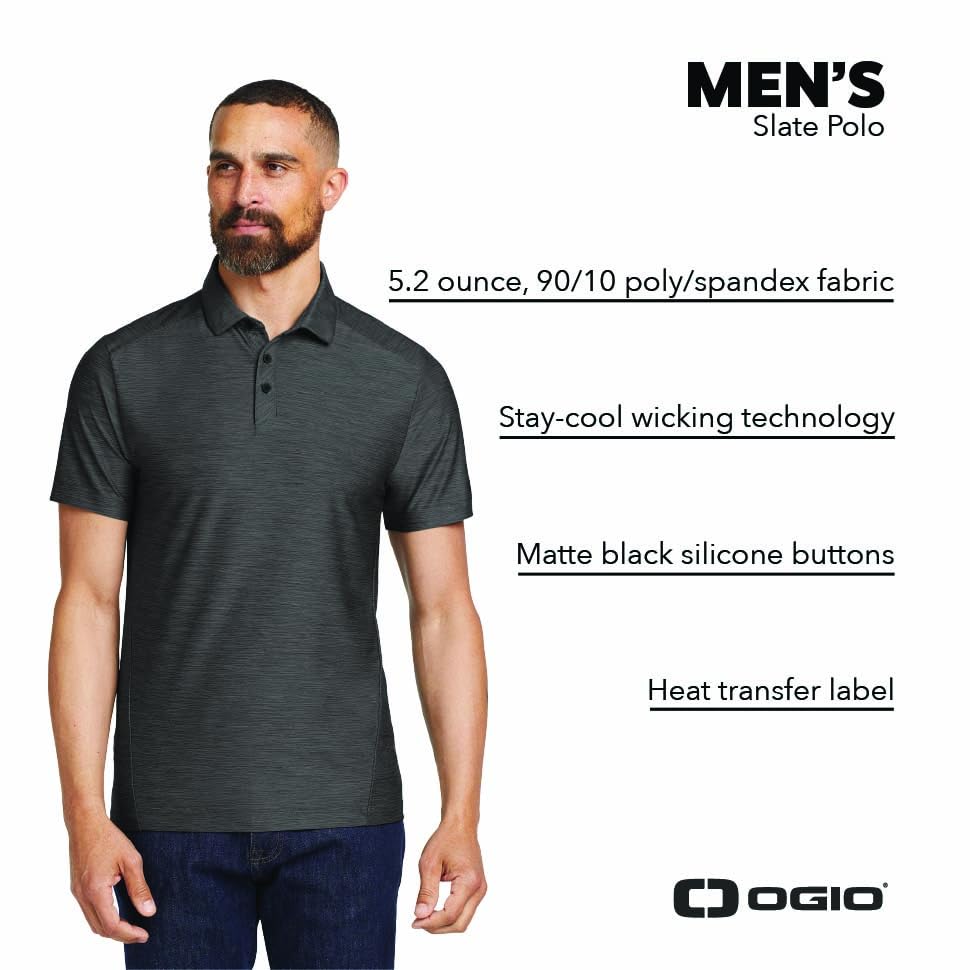 OGIO Unisex Slate Polo | Moisture Wicking Polo Shirt for Men & Women, Summer Golf Clothing, Casual Work Shirt2