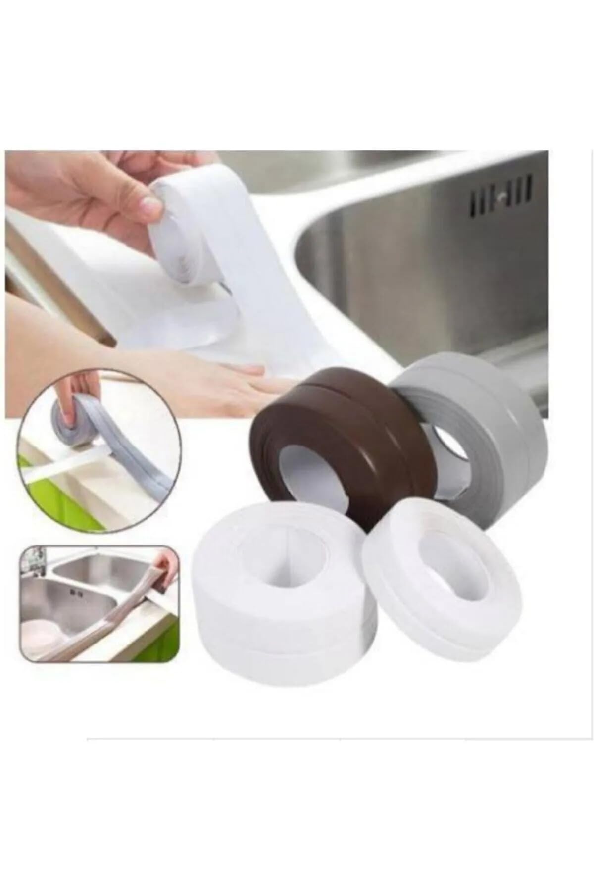 TİNEKE Su Sızdırmaz Geçirmez Bant Lavabo Küvet Kenar Bandı Küvet Duş 3,2 M X 38