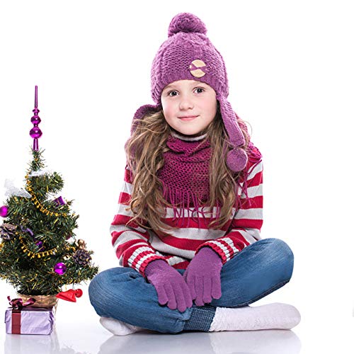 Coopay 6 Pairs Kid's Winter Warm Magic Gloves Children Stretchy Full Finger Knitted Mittens Gloves for Boys Girls Student (Mixed Colors 1, 7-12 Years)4